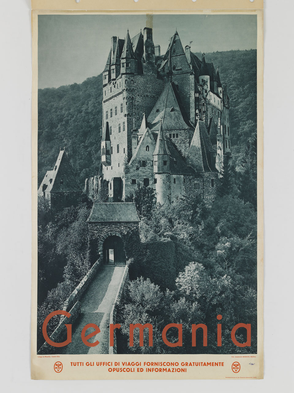 veduta di Castel Eltz (manifesto) - ambito tedesco (prima metà sec. XX)