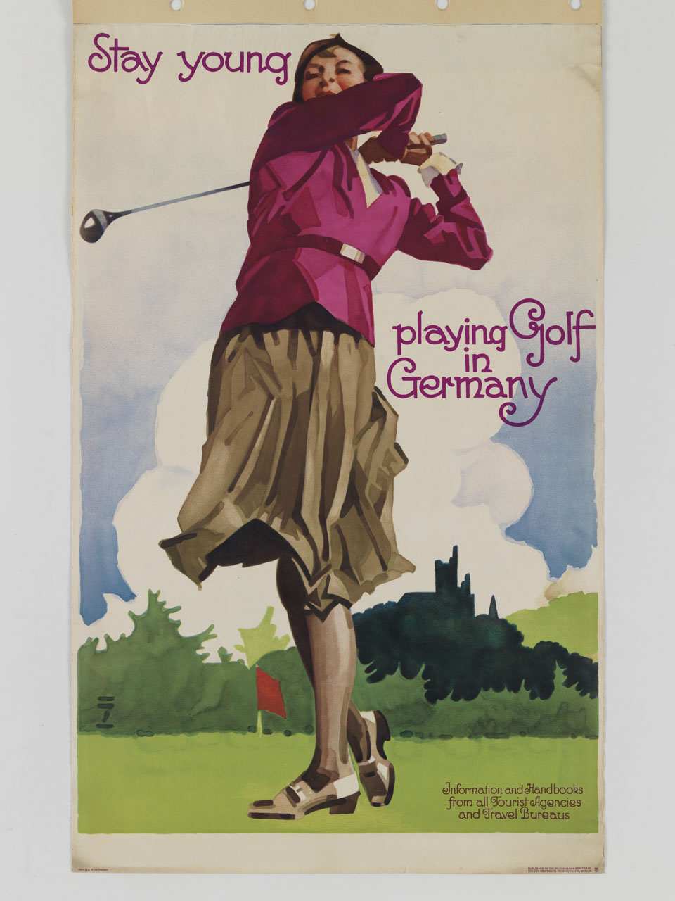 donna gioca a golf (manifesto) di Hohlwein Ludwig (sec. XX)