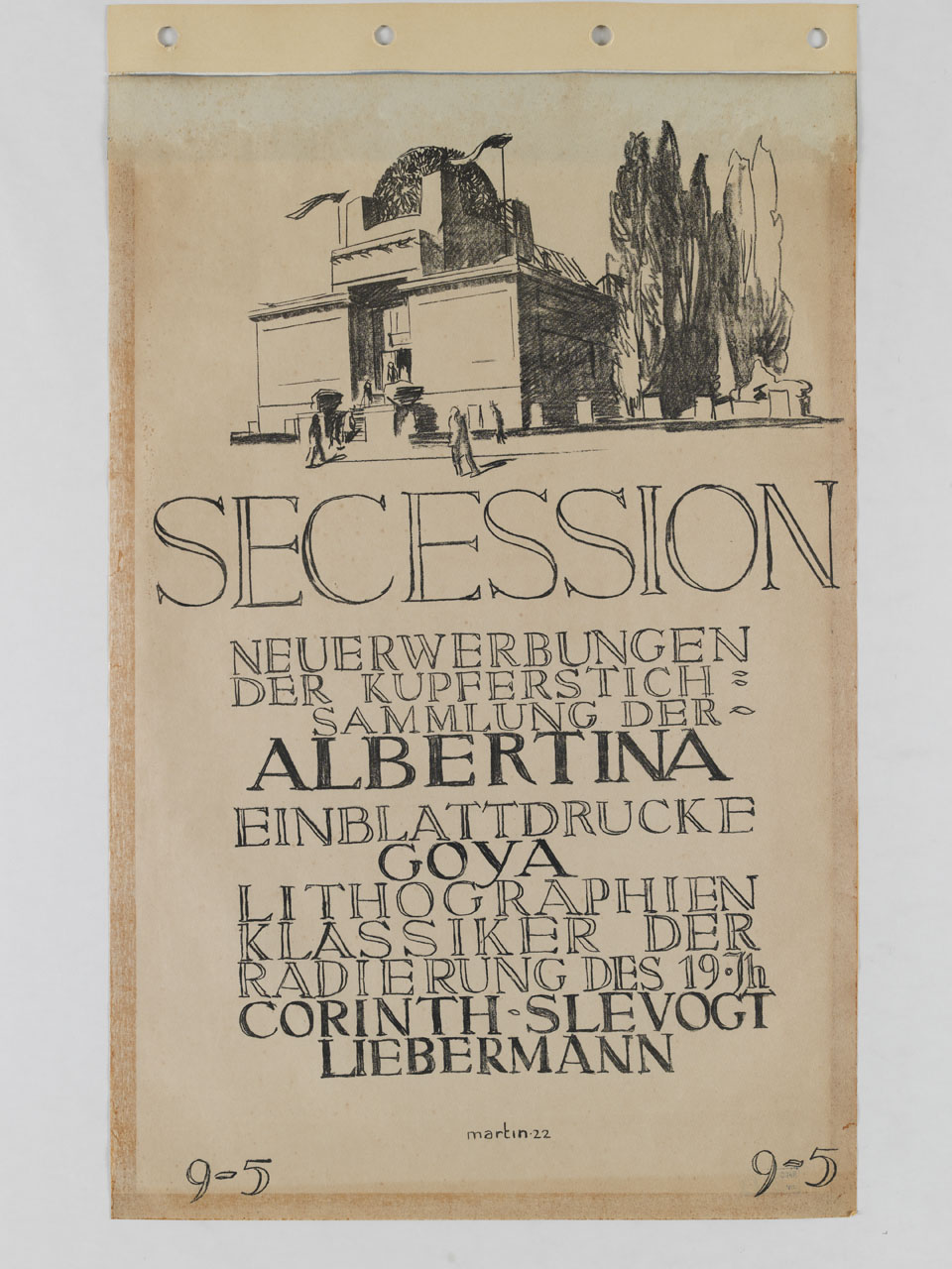 veduta del Palazzo della Secessione di Vienna (manifesto) di Martin Christian Ludwig (sec. XX)