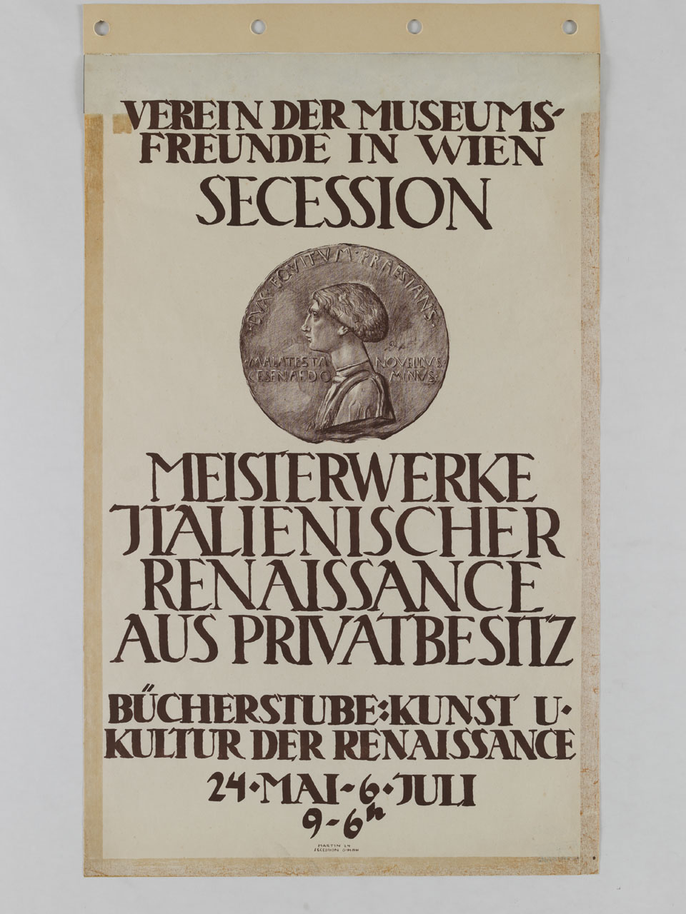 medaglia di Novello Malatesta del Pisanello (manifesto) di Martin Christian Ludwig (sec. XX)