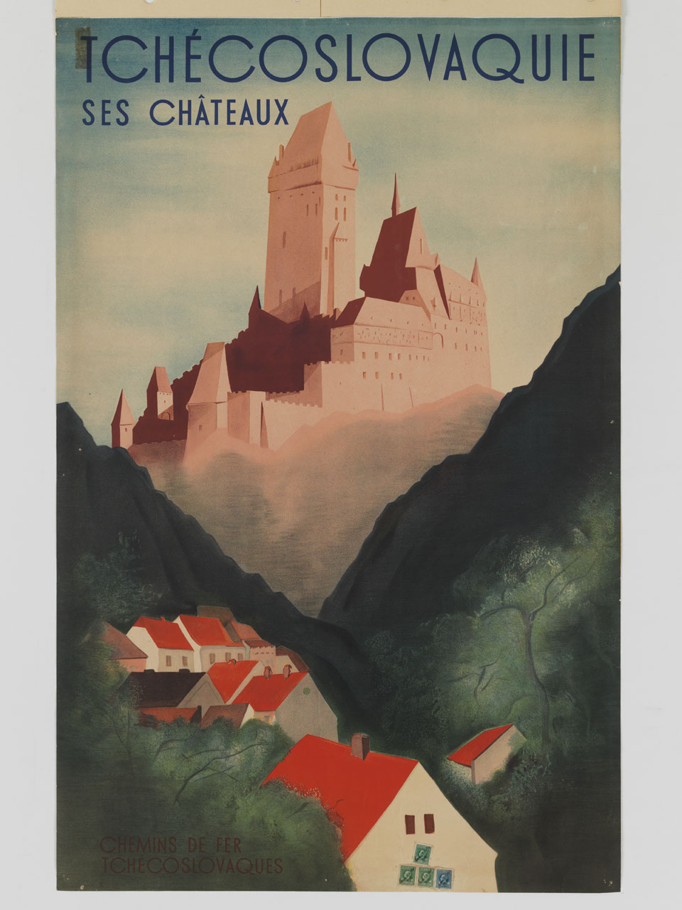 veduta del Castello di Karlstejn (manifesto) - ambito cecoslovacco (sec. XX)