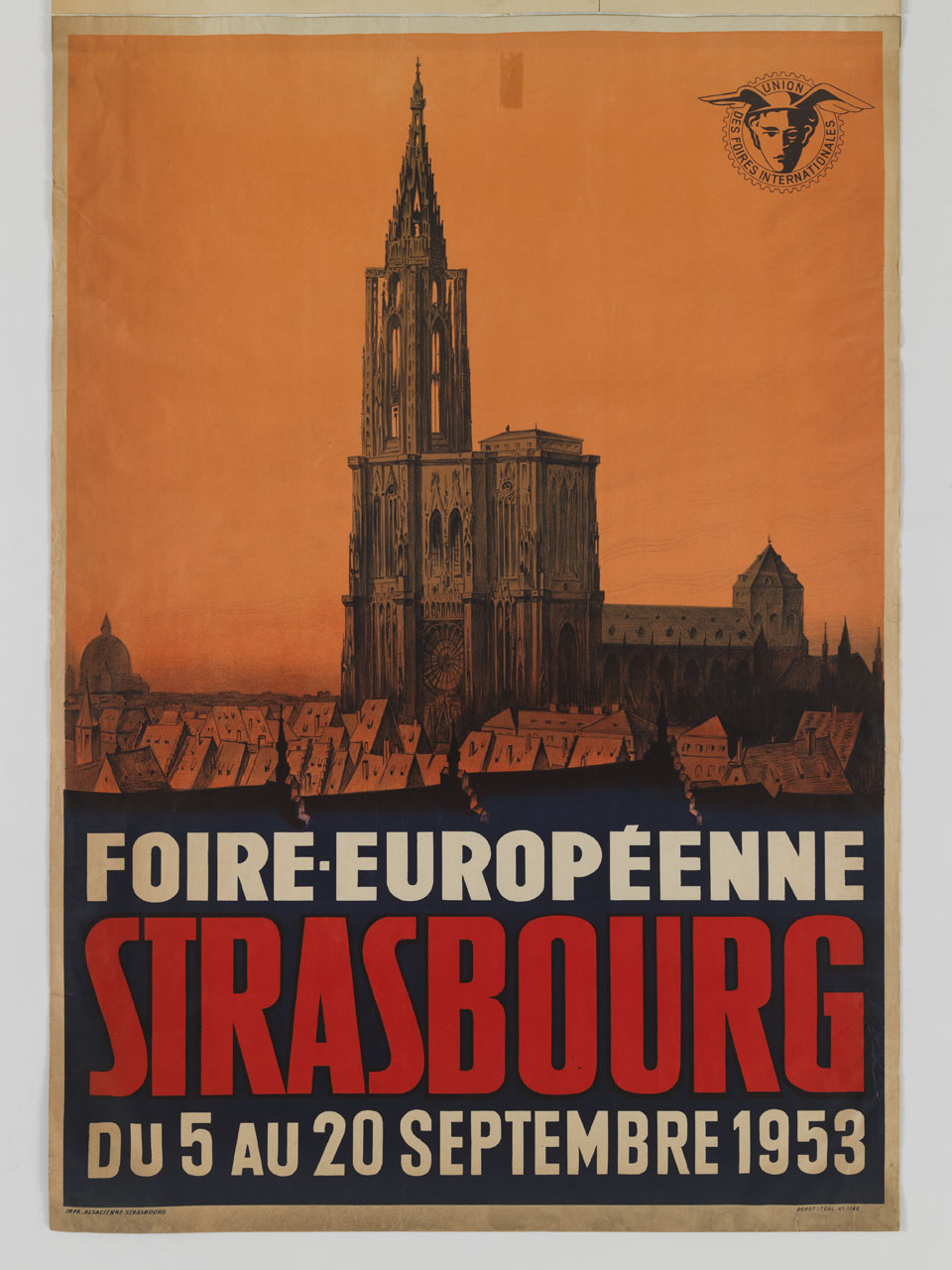 veduta di Strasburgo con la Cattedrale di Notre Dame (manifesto) - ambito francese (sec. XX)