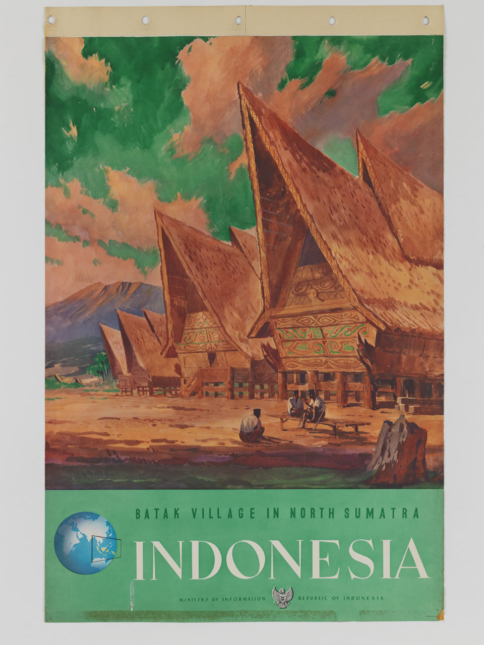 villaggio Batak nel Nord Sumatra (manifesto) di Trip Victor J (sec. XX)