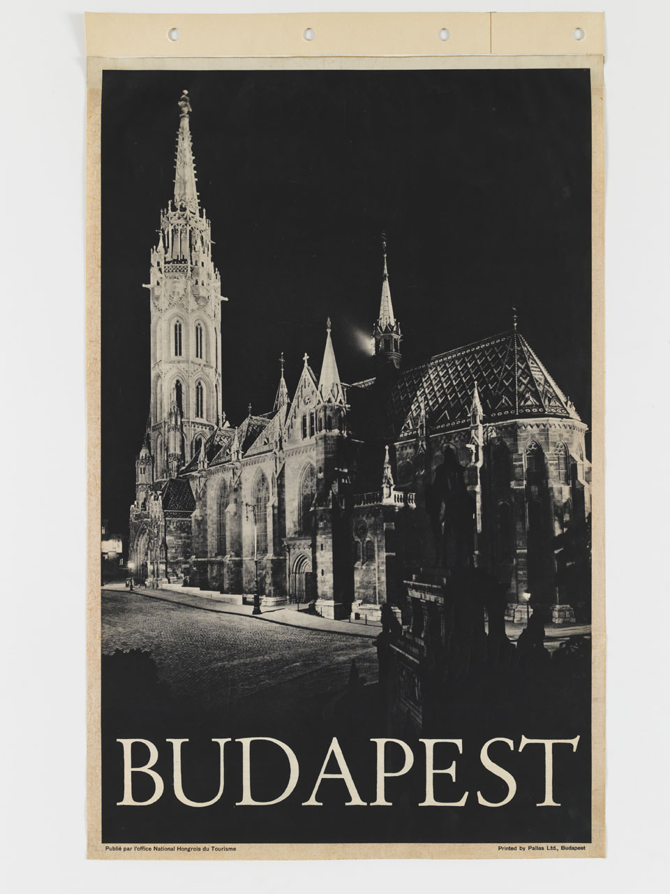 veduta della chiesa di San Mattia a Budapest (manifesto) - ambito ungherese (sec. XX)
