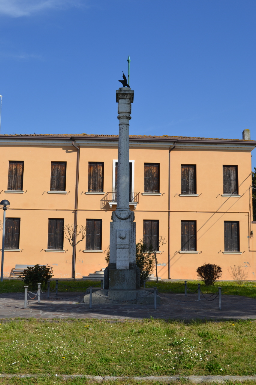 Allegoria della Vittoria come aquila (monumento ai caduti - a colonna) di Milani Virgilio (sec. XX)