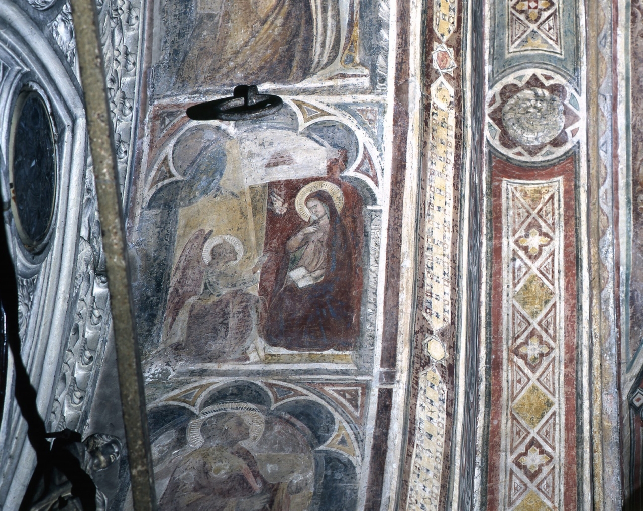 Annunciazione (dipinto murale) - scuola fiorentina (fine/ inizio secc. XIV/ XV)