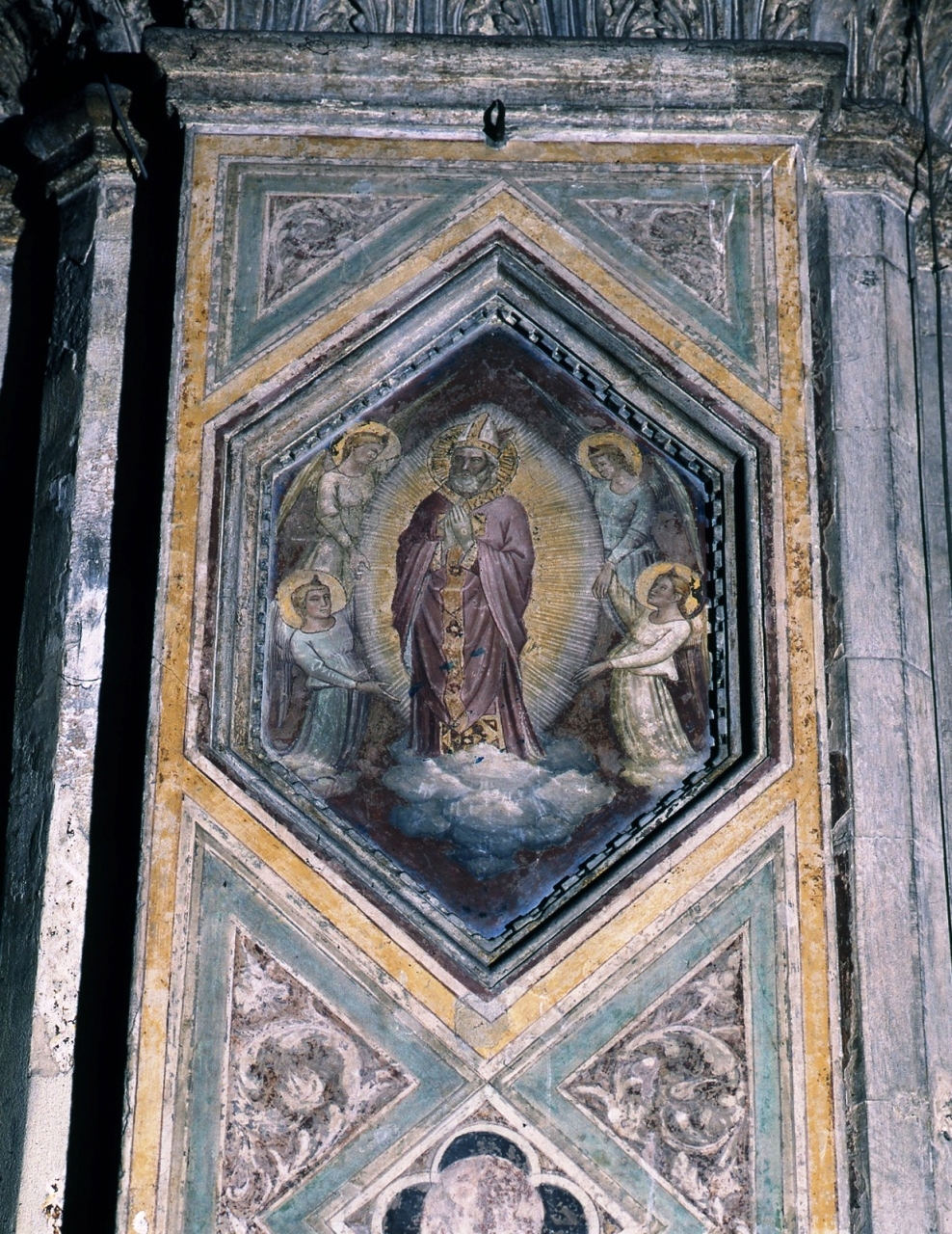 San Zanobi (dipinto murale) di Gerini Niccolò di Pietro (inizio sec. XV)