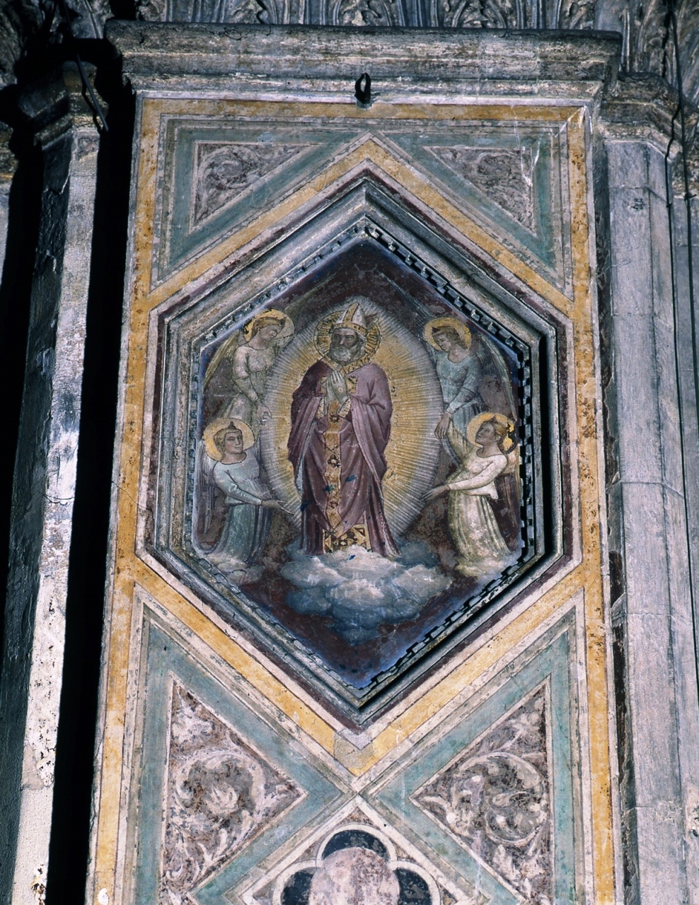 San Zanobi (dipinto murale) di Gerini Niccolò di Pietro (inizio sec. XV)