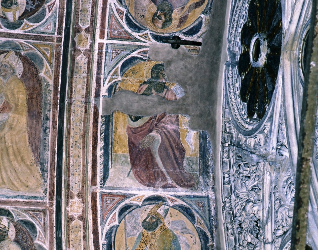 San Giovanni Battista (dipinto murale) - scuola fiorentina (secc. XIV/ XV)