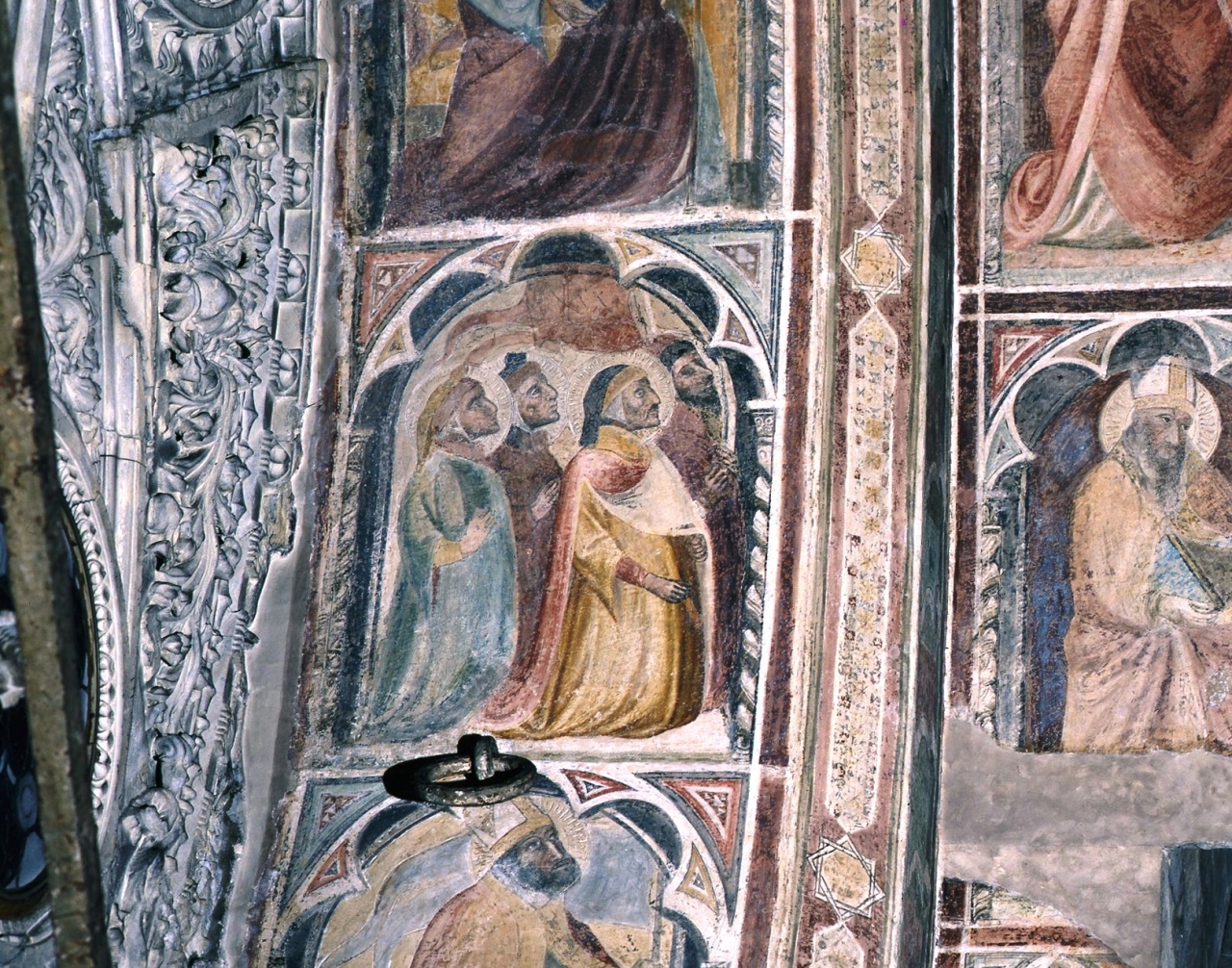 Santi Quattro Coronati (dipinto murale) - scuola fiorentina (secc. XIV/ XV)