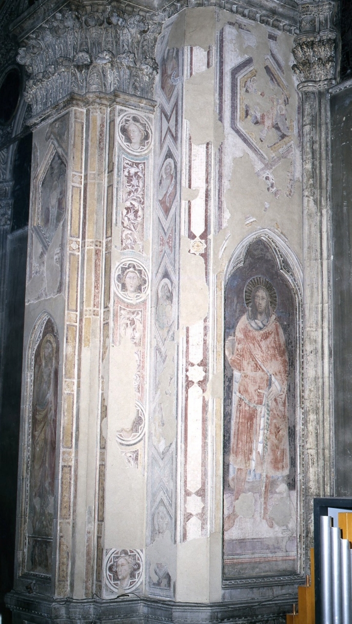 San Giuliano/ San Giuliano in gloria (dipinto murale staccato) - scuola fiorentina (inizio sec. XV)