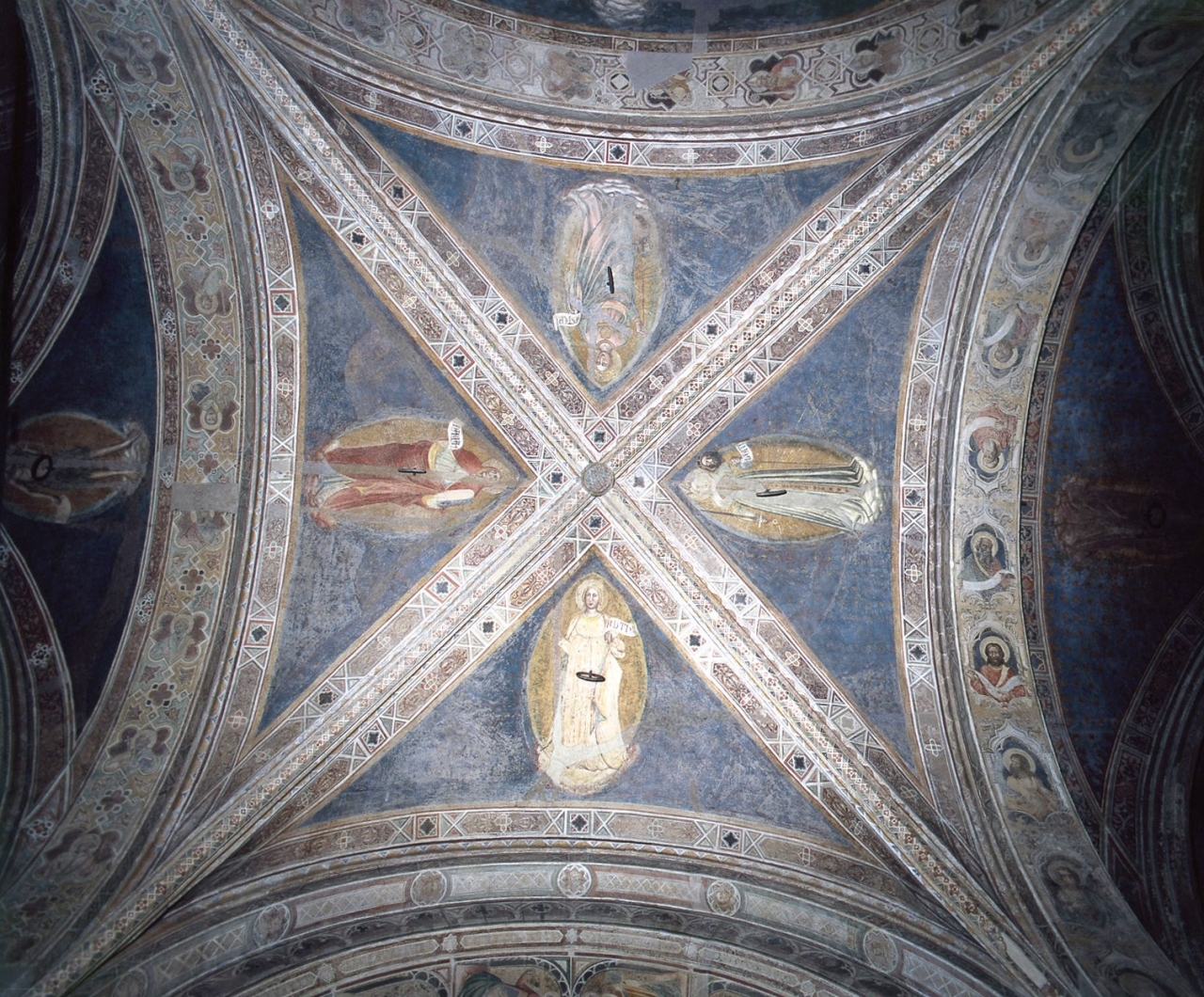 personaggi biblici (dipinto murale, ciclo) di Lorenzo di Bicci (cerchia) (fine sec. XIV)