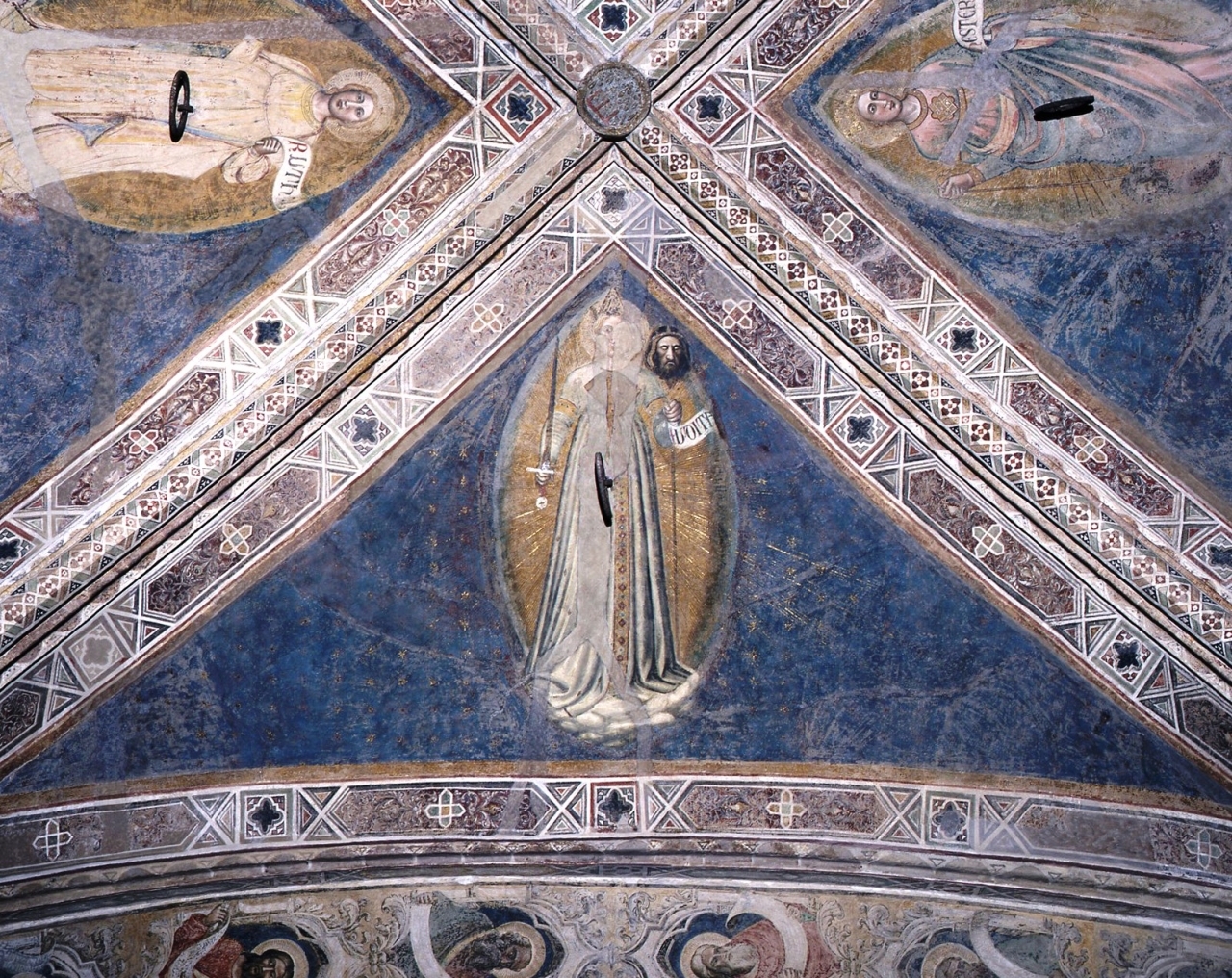 Giuditta (dipinto murale) di Lorenzo di Bicci (cerchia) (fine sec. XIV)