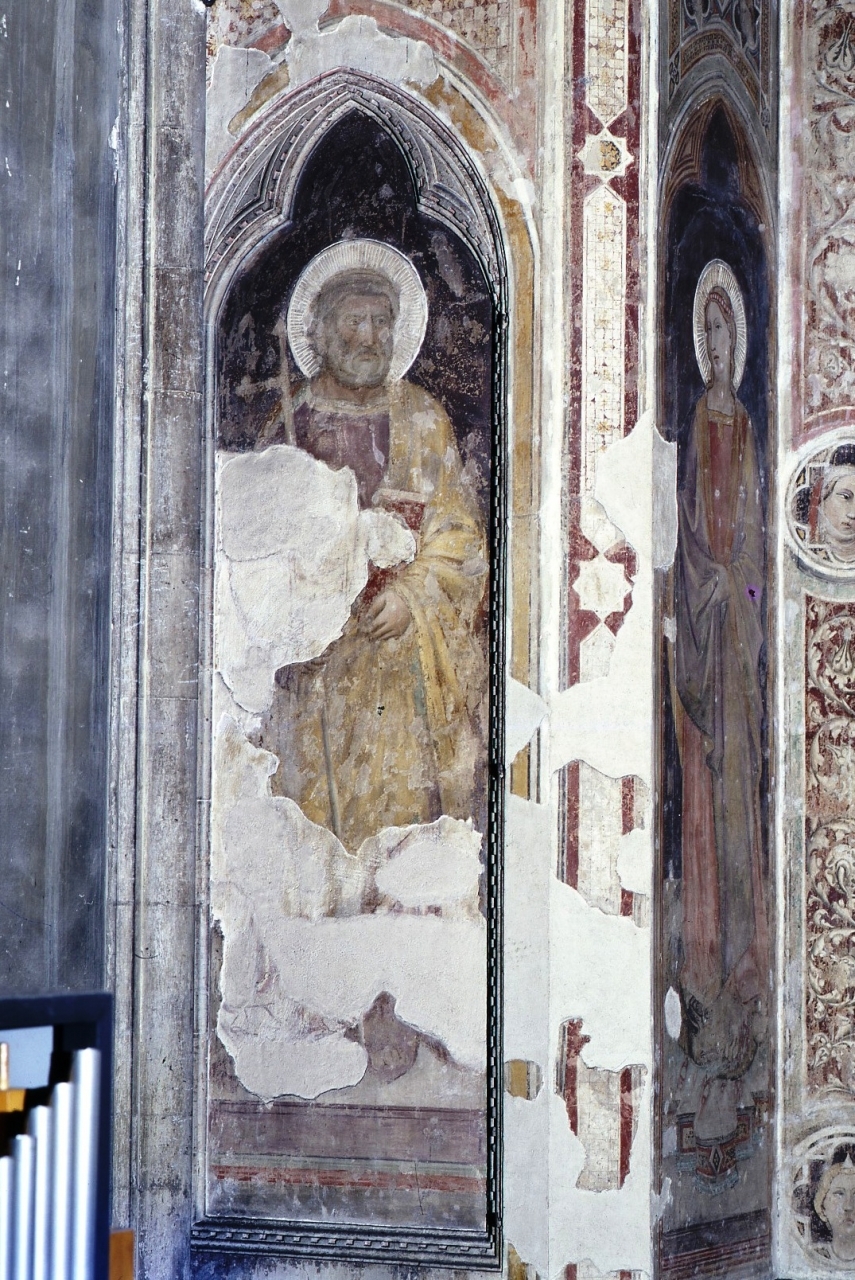 San Pietro Apostolo (dipinto murale staccato) di Gerini Niccolò di Pietro (inizio sec. XV)