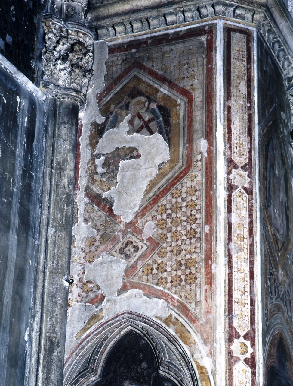 San Michele Arcangelo (dipinto murale staccato) di Gerini Niccolò di Pietro (inizio sec. XV)