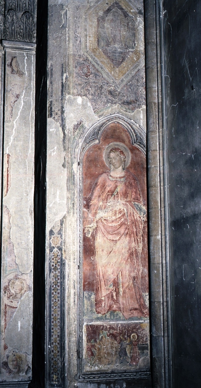 assunzione della Madonna/ Santa Lucia/ martirio di Santa Lucia (dipinto murale staccato) di Cenni di Francesco di Ser Cenni (sec. XV)