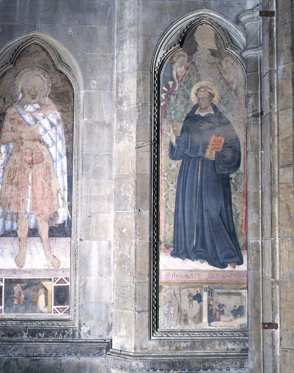 miracoli di San Niccolò da Tolentino/ San Niccolò da Tolentino (dipinto murale) - scuola fiorentina (sec. XV)