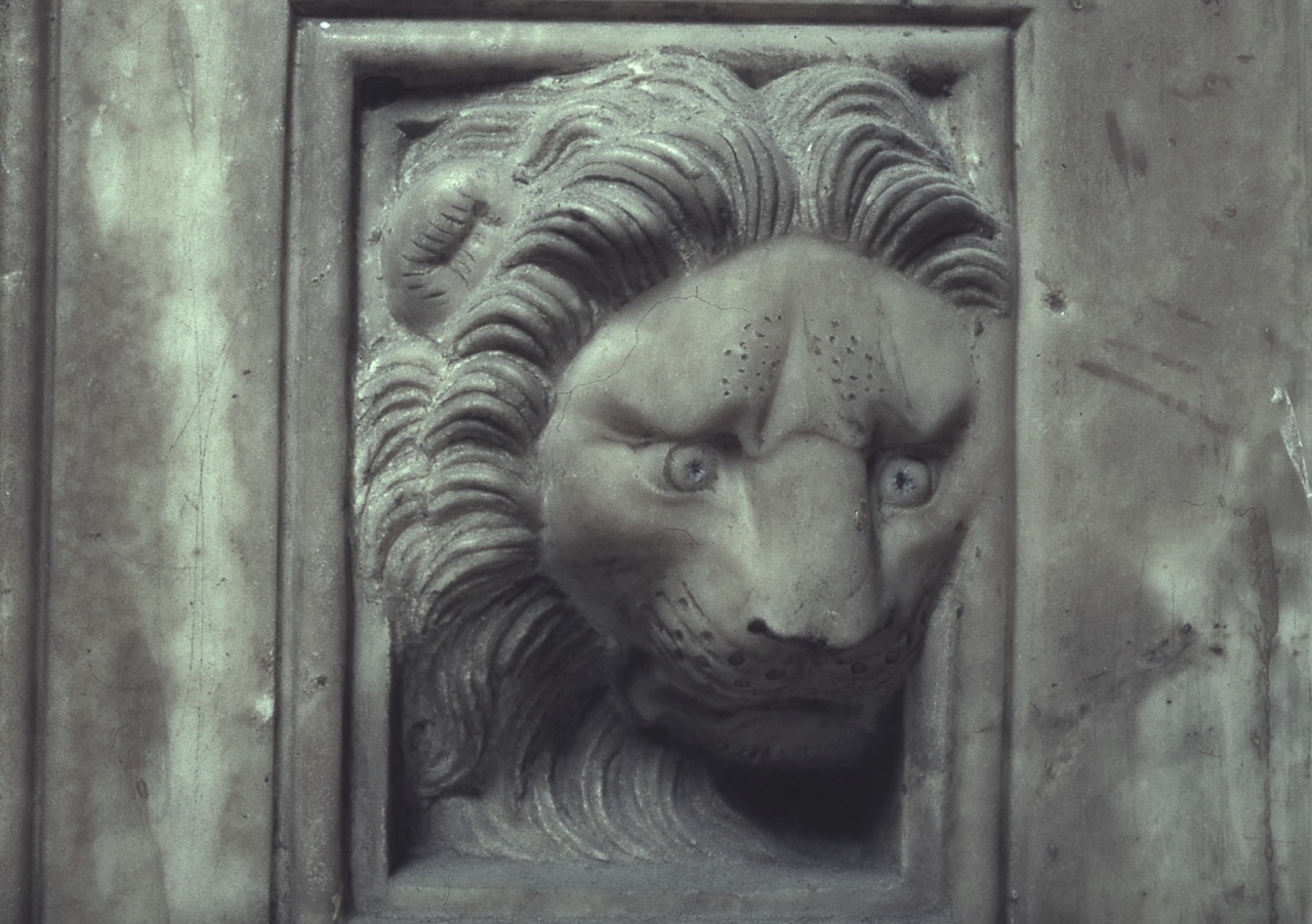 testa di leone (rilievo, serie) di Andrea di Cione detto Andrea Orcagna (e aiuti) (sec. XIV)