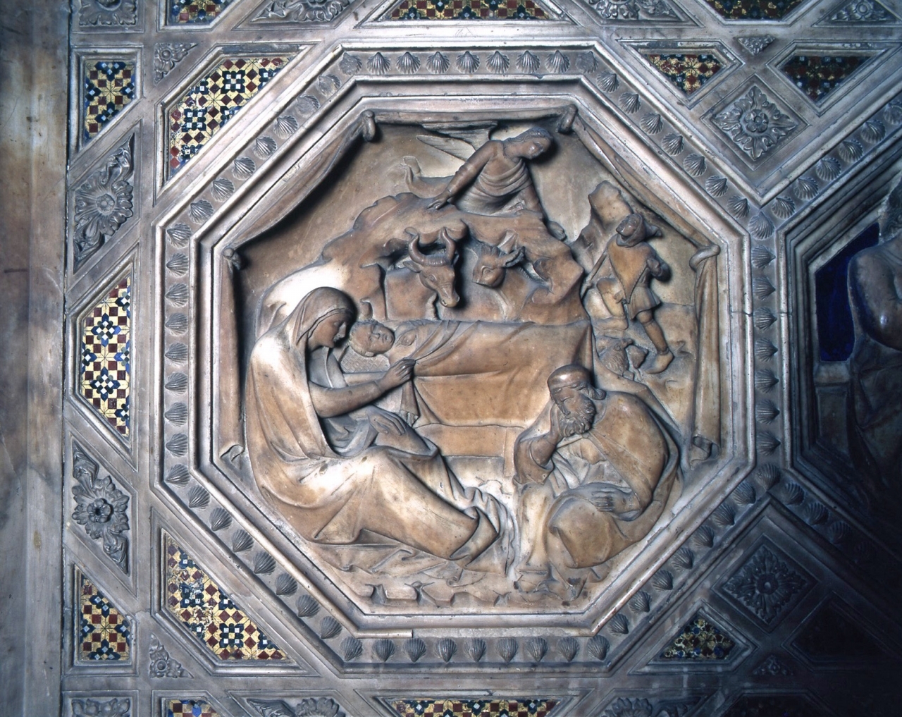 natività di Gesù (rilievo) di Andrea di Cione detto Andrea Orcagna (e aiuti) (sec. XIV)