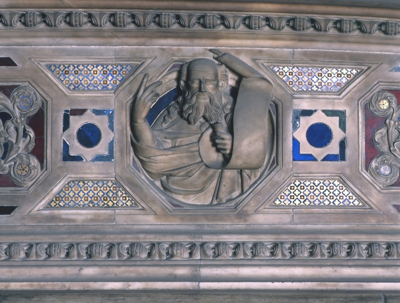Profeta (rilievo) di Andrea di Cione detto Andrea Orcagna (e aiuti) (sec. XIV)