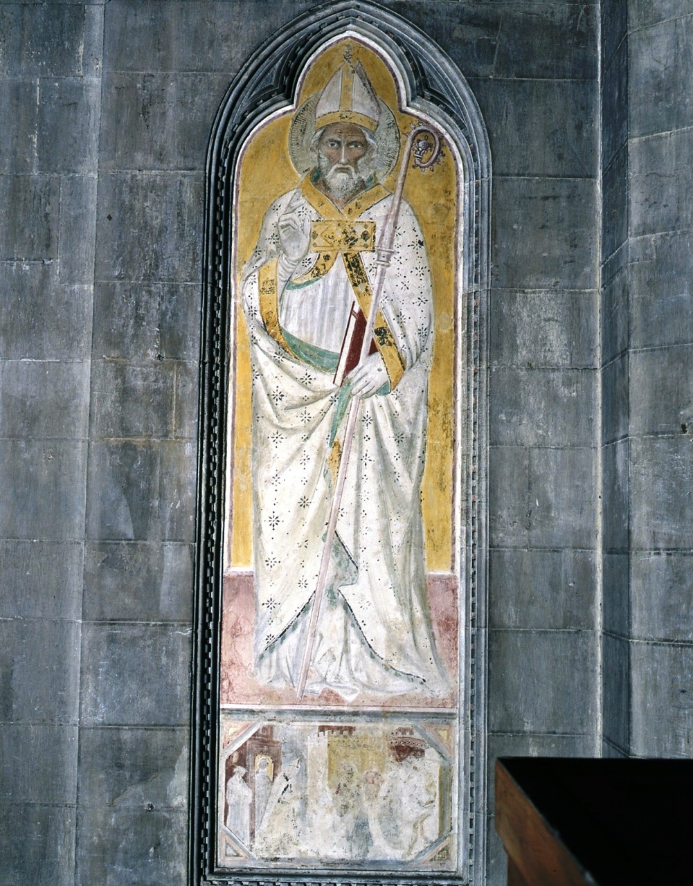 miracolo di San Zanobi/ San Zanobi (dipinto murale staccato) - scuola fiorentina (inizio sec. XV)
