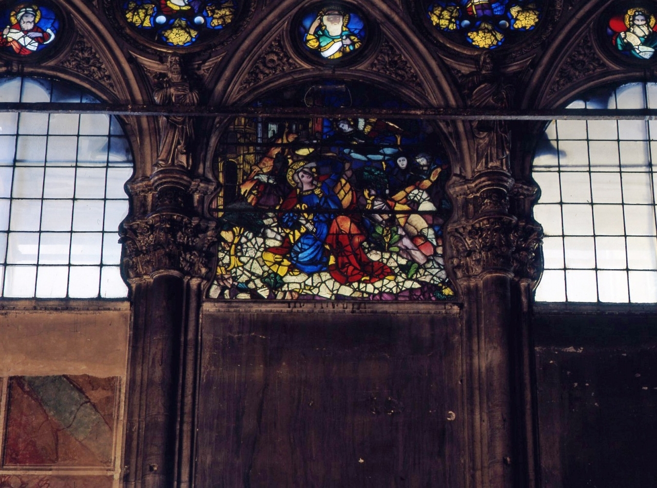 annuncio a San Gioacchino (vetrata) di Lorenzo Monaco - ambito fiorentino (sec. XV)