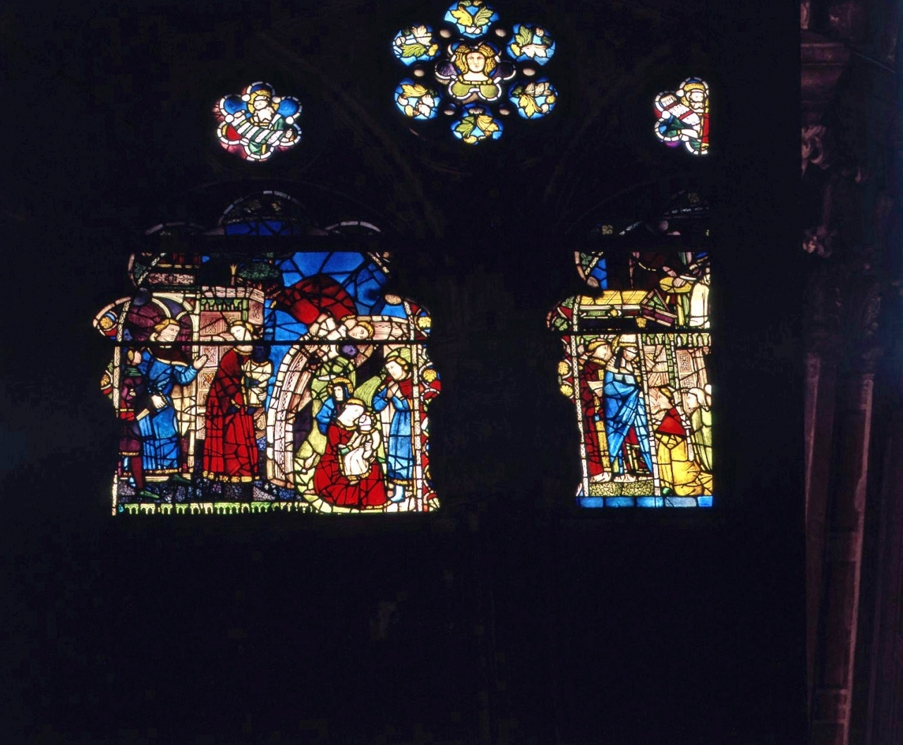 miracolo della Madonna (vetrata) - bottega fiorentina (secc. XIV/ XV)