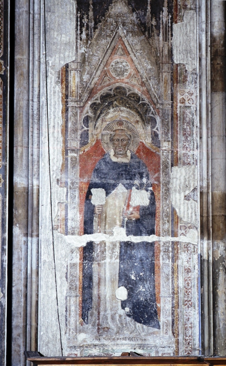 San Domenico (dipinto murale) - scuola fiorentina (secc. XIV/ XV)