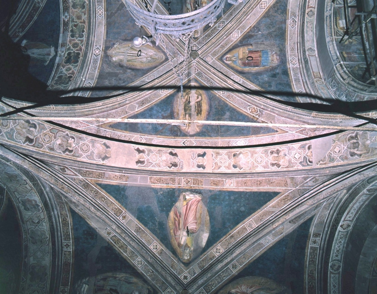 Santi (dipinto murale) - scuola fiorentina (secc. XIV/ XV)