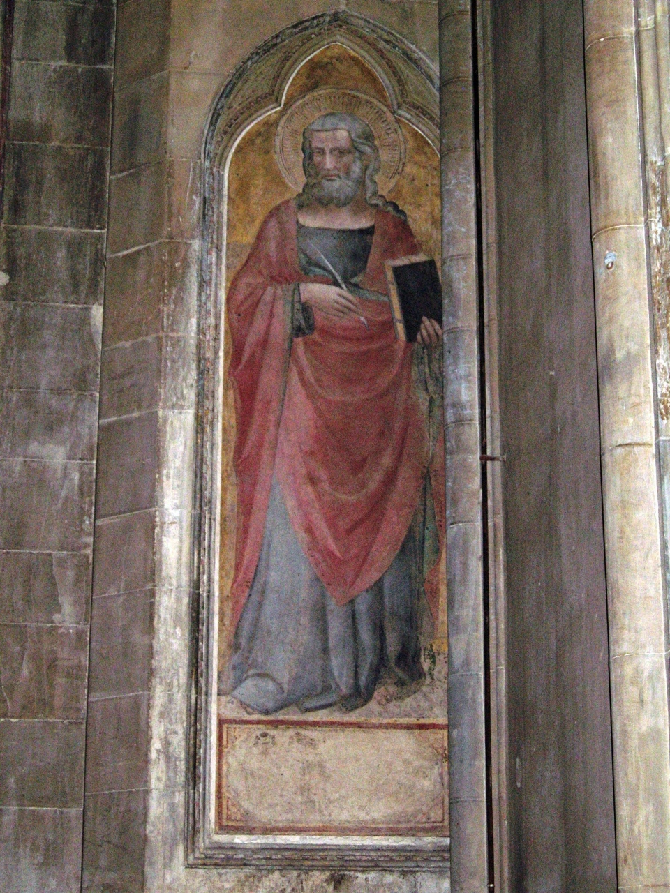 San Giovanni Evangelista (dipinto murale staccato) - scuola fiorentina (sec. XV)