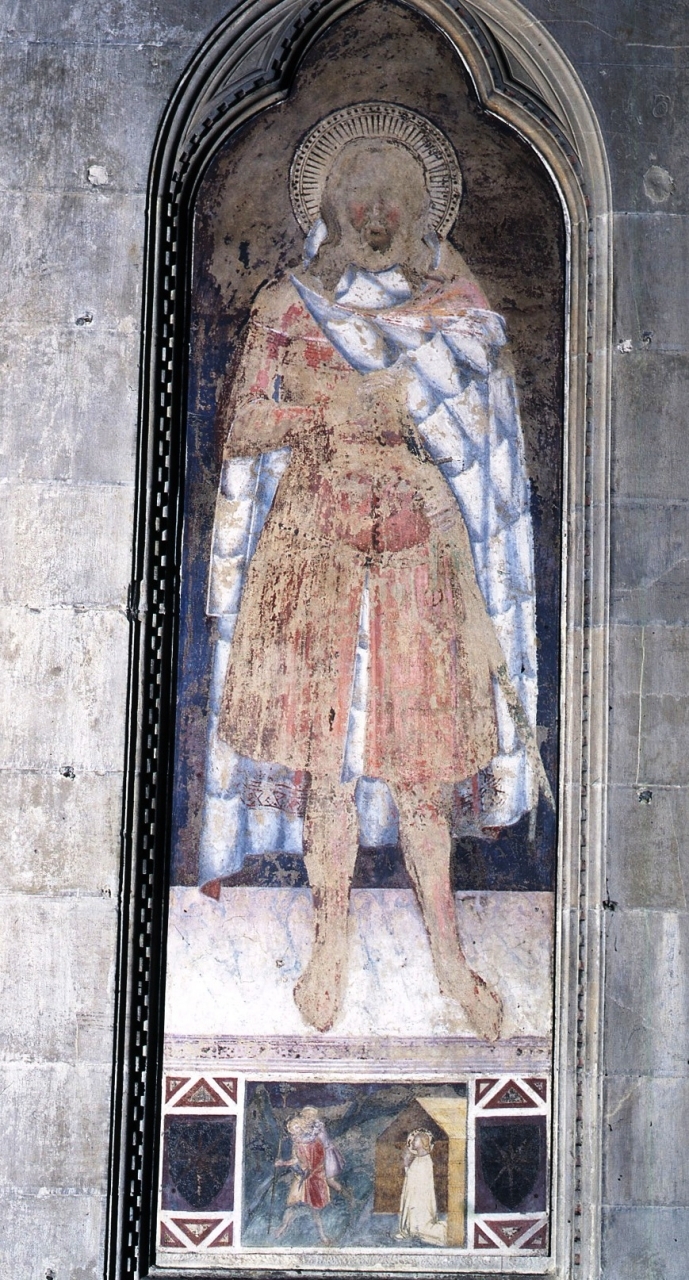 San Giuliano (dipinto murale staccato) - scuola fiorentina (sec. XV)