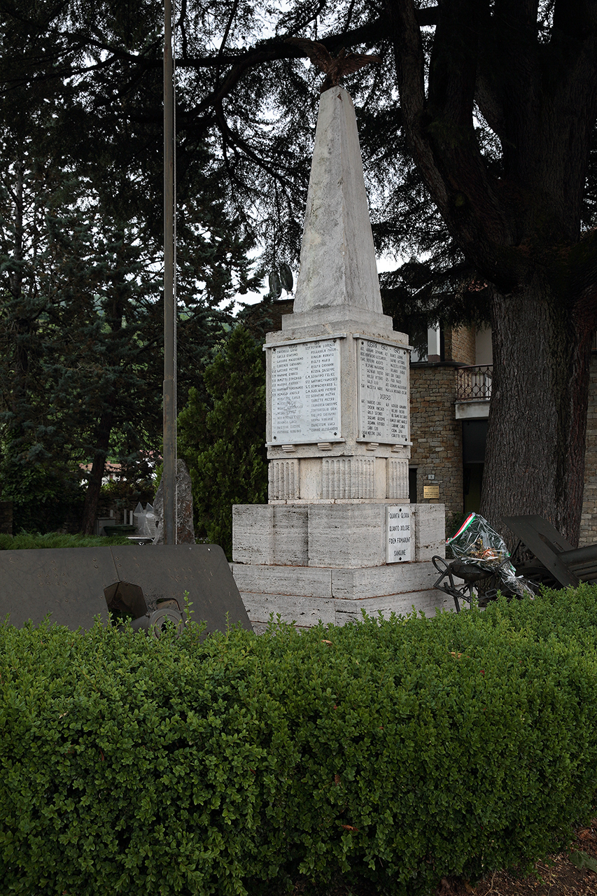 allegoria della Vittoria come aquila (monumento ai caduti - ad obelisco) di Bocchino Giovanni (secondo quarto, metà sec. XX, sec. XX)
