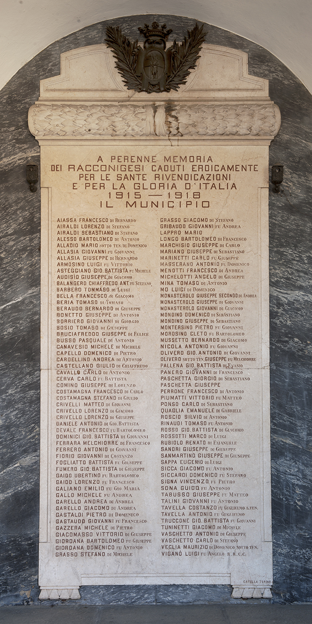 lapide commemorativa ai caduti di Catella Fratelli Ditta (primo quarto sec. XX)