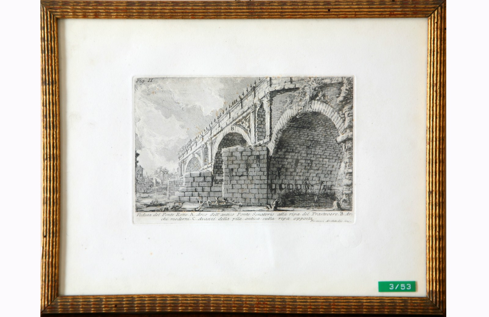 Veduta del Ponte Rotto, Veduta (stampa) - ambito italiano (inizio sec. XX)