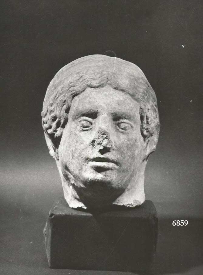 offerente "aperto capite" (testa, Comella, A2 VI, terrecotte votive) (III a.C)