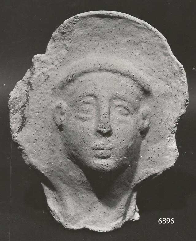 offerente "velato capite" (testa, Marinucci, tipo L III a1a 1, terrecotte votive) (III a.C)