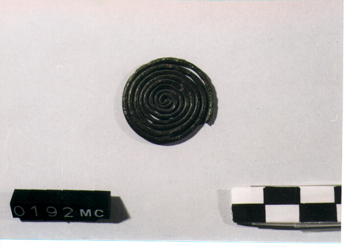 FIBULA A QUATTRO SPIRALI/ FRAMMENTO - CULTURA TOMBE A FOSSA (SEC. VIII A.C)