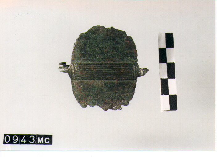 FIBULA AD ARCO SCUDATO - CULTURA TOMBE A FOSSA (SEC. VIII A.C)