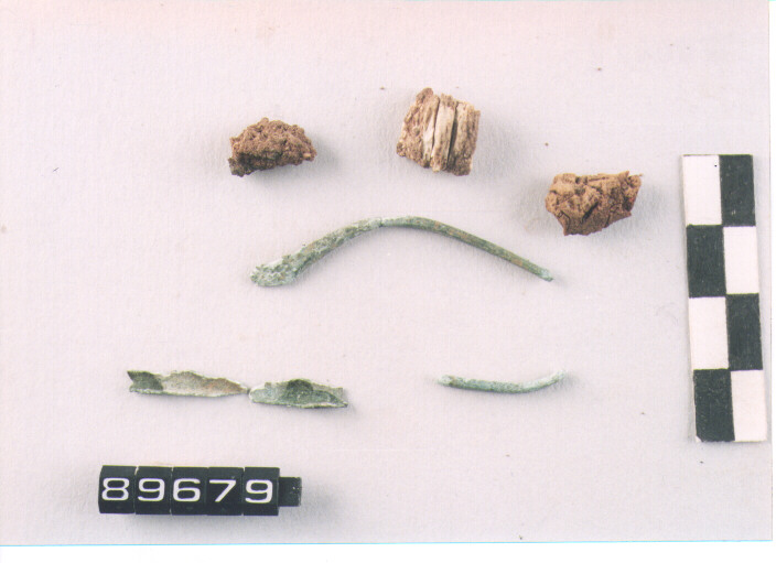 fibula ad arco composito/ frammento (Prima metà SEC. VII A.C)