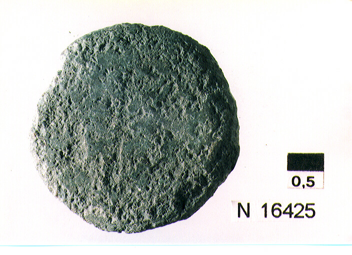 R/ testa di Giove laureato a destra; V/ prua a destra (moneta, semisse) (sec. III a.C)