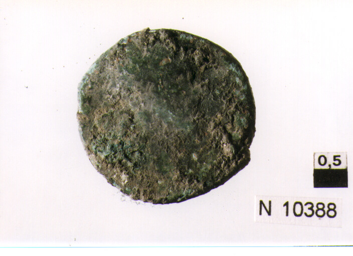 R/ testa a destra; V/ non id (moneta, asse) (secc. I/ II d.C)