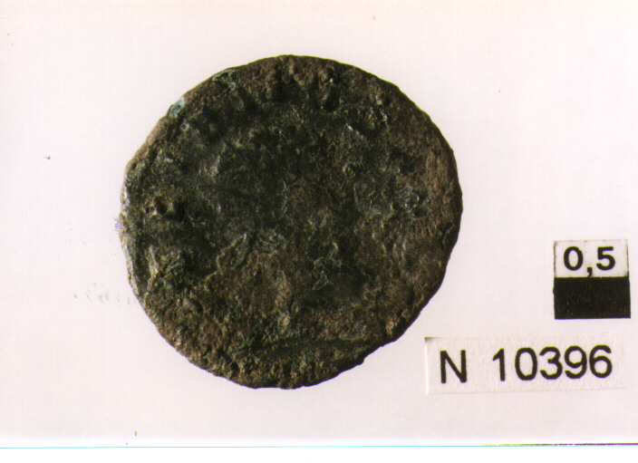 R/ testa radiata di Gallieno a destra; V/ antilope a destra (moneta, antoniniano) (sec. III d.C)