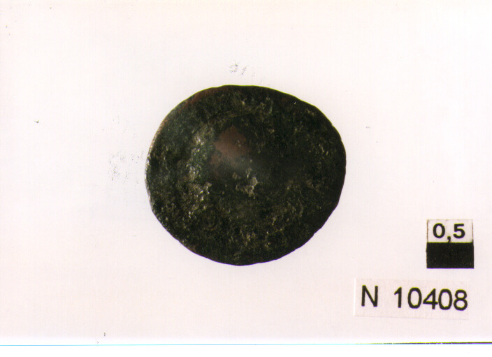 R/ busto radiato di imperatore Massimiano(?) a destra; V/ imperatore a destra riceve vittoria da Giove stante a sinistra con scettro (moneta, antoniniano) (sec. IV d.C)