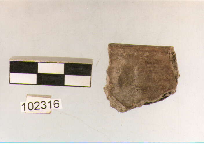 orlo, tipo E6, Grotta Sant'Angelo - età del bronzo (?) (sec. XX-X a.C)