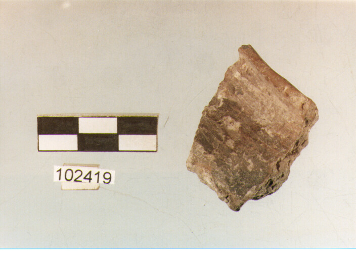 orlo, tipo E6, Grotta Sant'Angelo - età del bronzo (?) (sec. XX-X a.C)