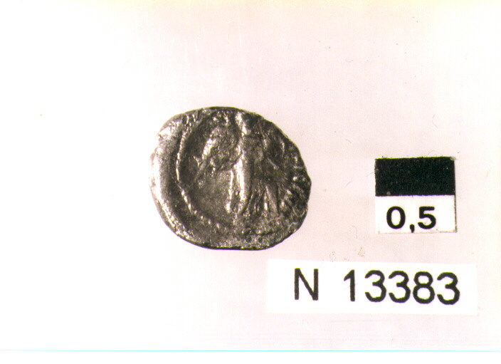 R: testa elmata di Minerva/V: Vittoria (moneta, quinario) (sec. I a.C)