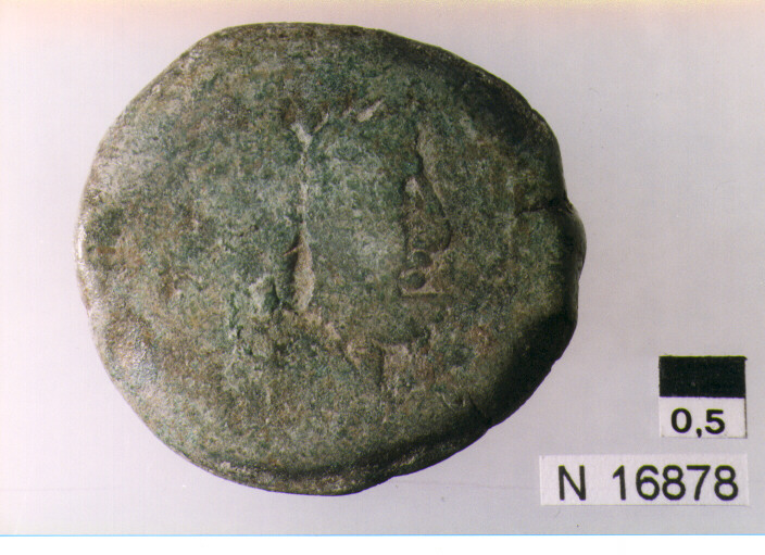 R: effige di Giano/ V: prua di nave, davanti segno del valore (moneta, asse) (sec. III a.C)