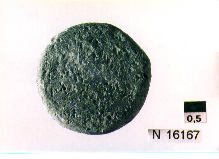 R/ illeggibile; V/ prua a destra (moneta, semisse) (sec. III a.C)