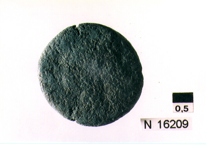 R/ testa di Giove a destra; V/ prua di nave a destra (moneta, semisse) (sec. III a.C)