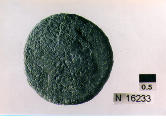 R/ testa di Giove a destra; V/ prua di nave a destra (moneta, semisse) (sec. III a.C)